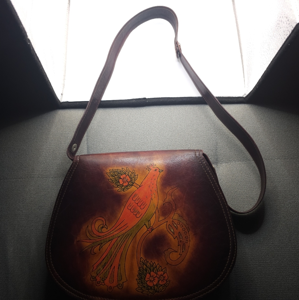 Vintage 1960’s Khorshid Khanoom Design Persian Leather Handbag shoulder